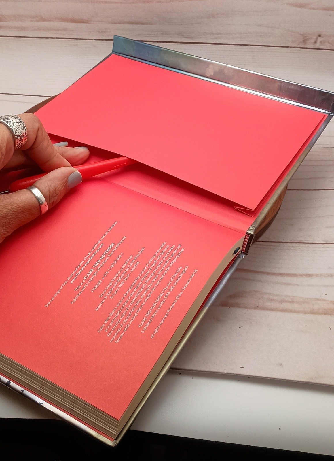 Flame Tree Notebook. Moscow St Vasilli With Balloons 2018 Blank Foiled Journal