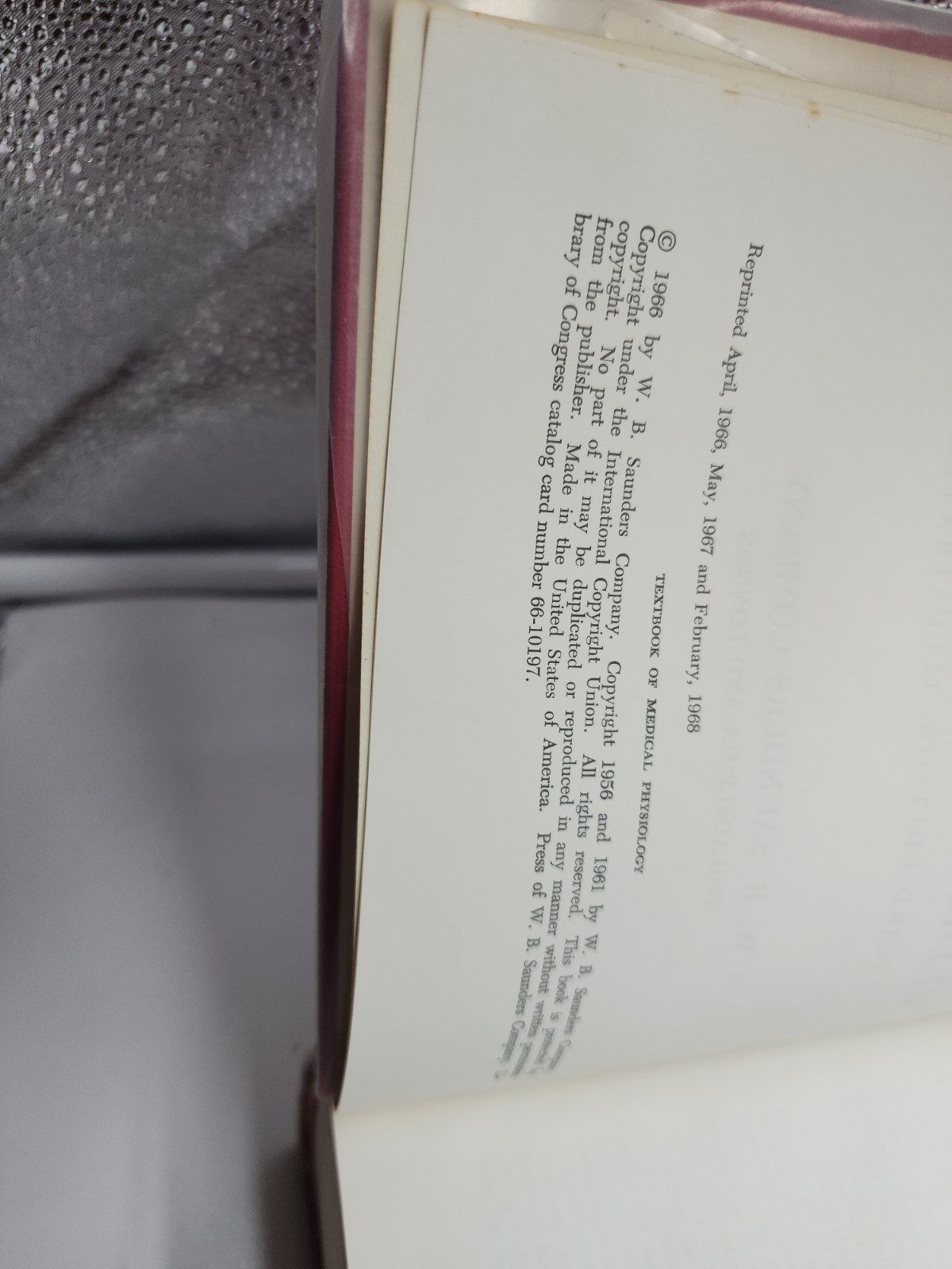 Textbook Of Medical Physiology Guyton 3rd Ed 1968 HC Illustrated with Dust Cover