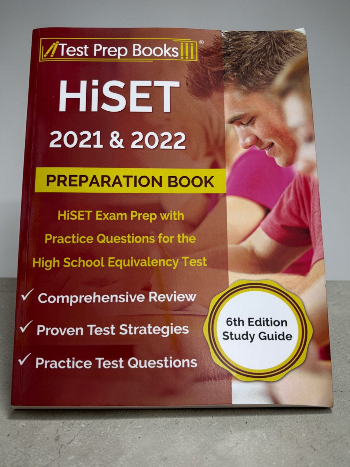 HiSET 2021 & 2022 PREPARATION BOOK High School Equivalency Like New 6th Ed Guide