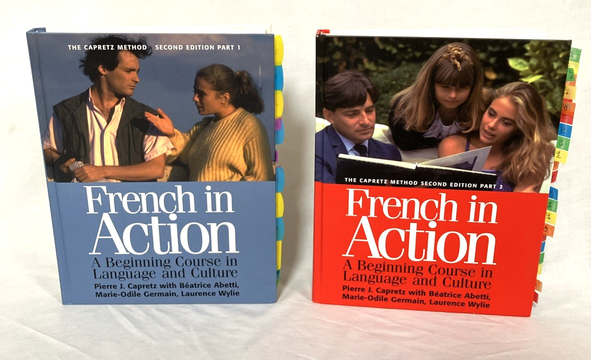 French In Action Second Edition Parts 1 & 2 Hardcover Textbook Set Yale