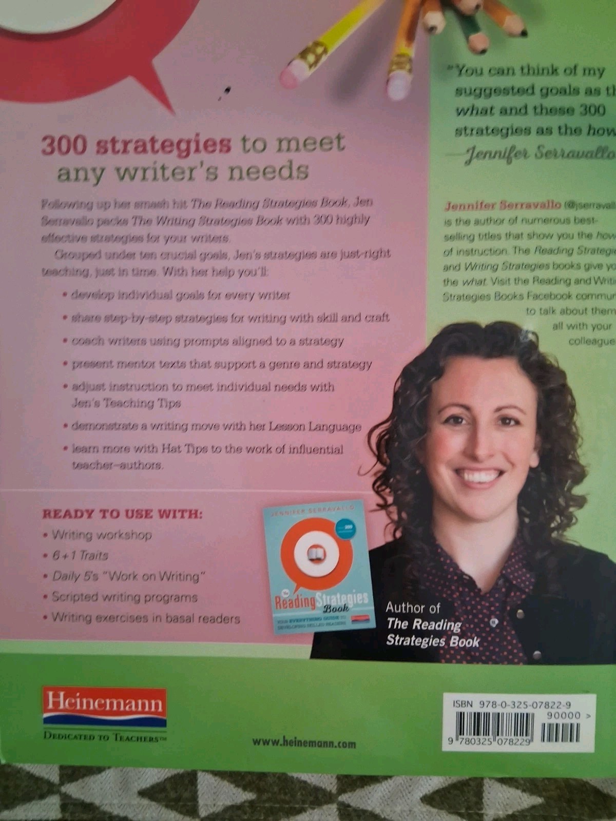 The Writing Strategies Book by Jennifer Serravallo (410 pages) Softcover