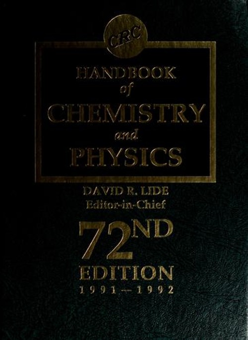 Handbook of Chemistry and Physics Library Binding David R. Lide