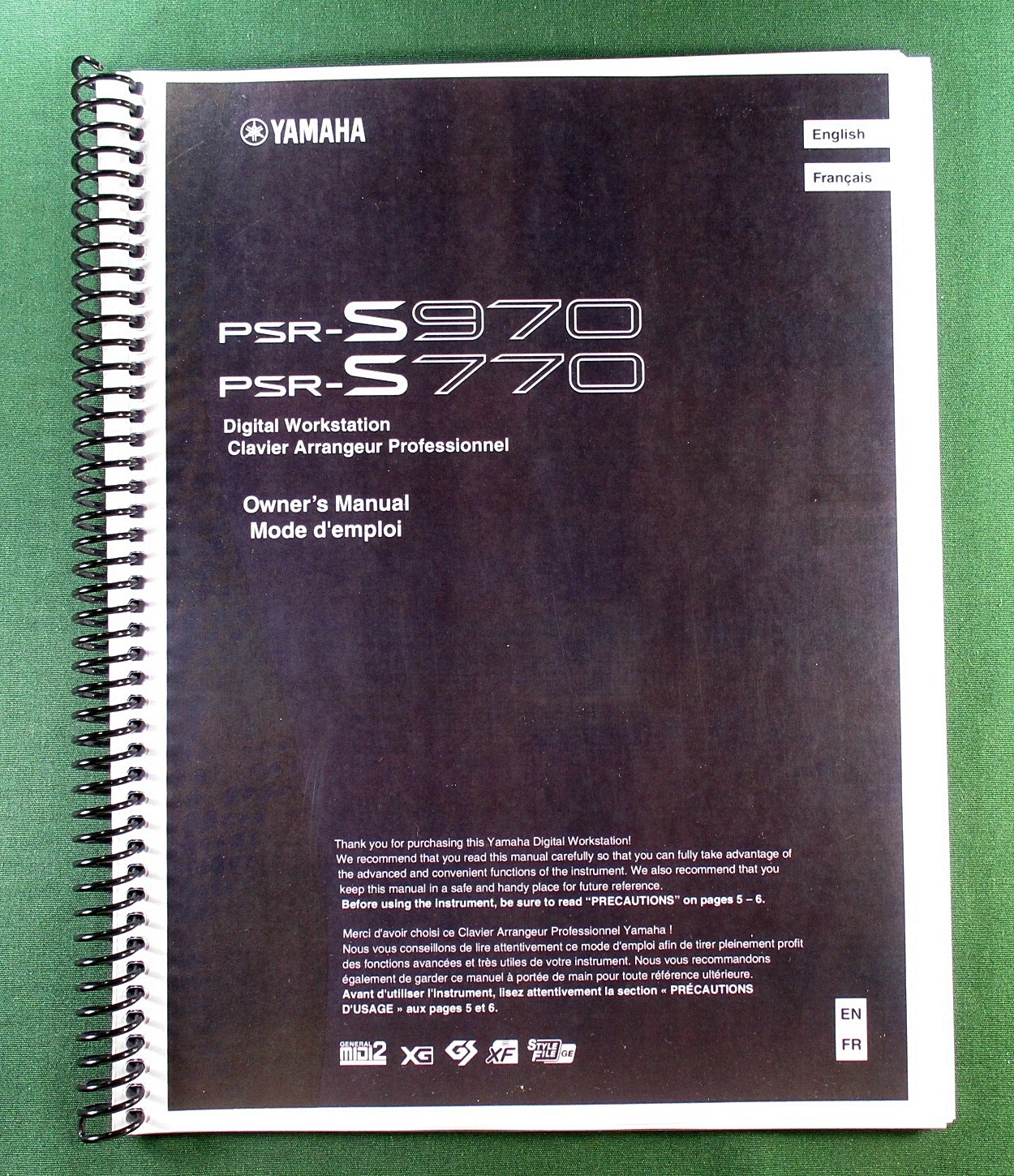 Yamaha PSR-S970 PSR-S770 Instruction Manual: 118 Pages & Protective Covers!