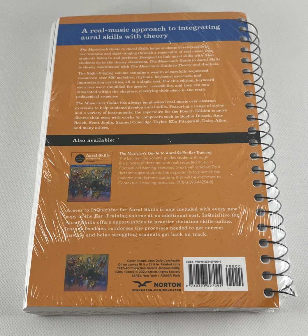 The Musician’s Guide to Aural Skills Sight-Singing 4th Edition Spiral Bound
