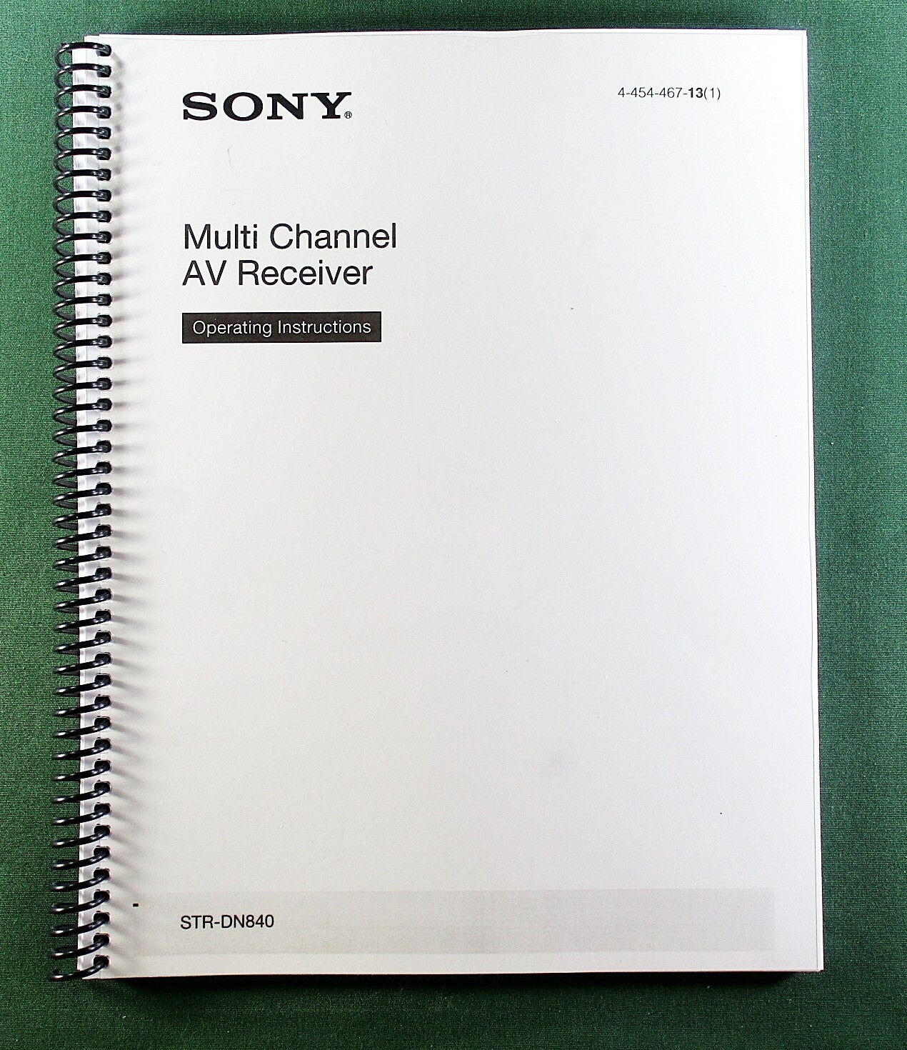 Sony STR-DN840 Instruction Manual: 140 Pages & Protective Covers!