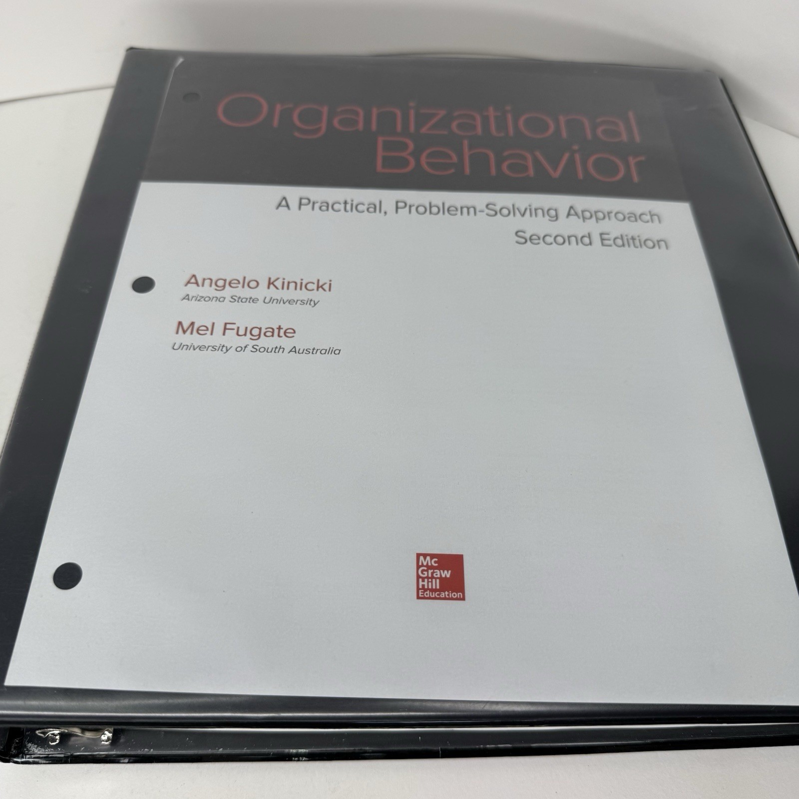 ORGANIZATIONAL BEHAVIOR Loose-Leaf By Kinicki (9781259732645) 2nd ed. Good