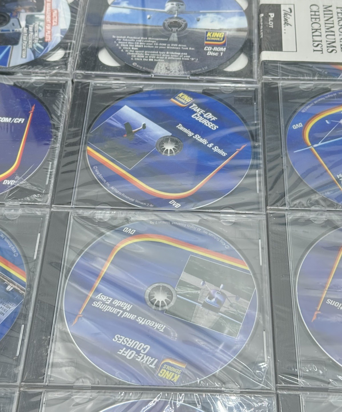 King Schools – 13 DVD & 4 CD-ROM Lot w/Study Guides Aviation Flight Courses NEW