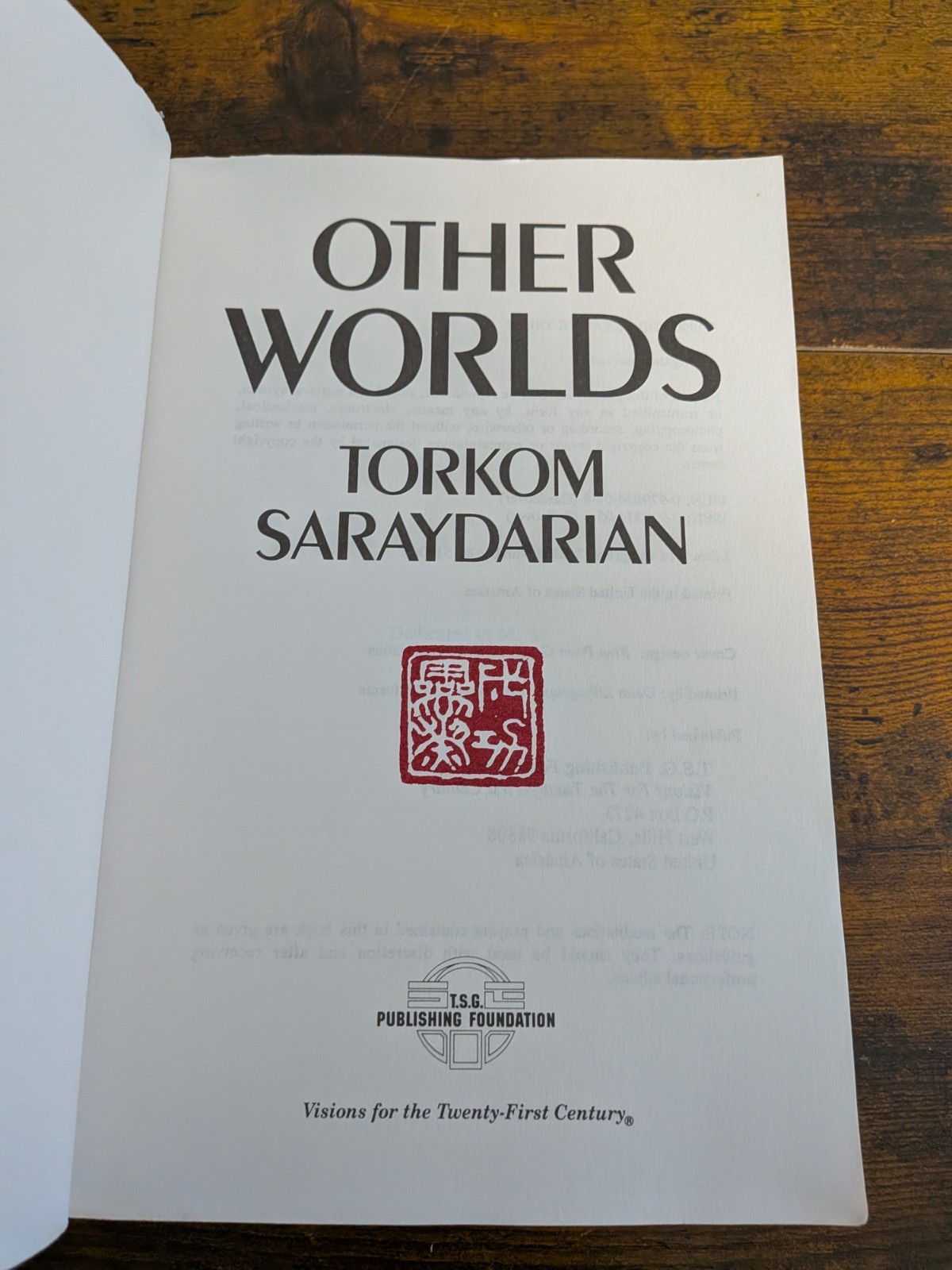 Other Worlds Torkom Saraydarian 1990 Vintage Paperback Book Spiritually