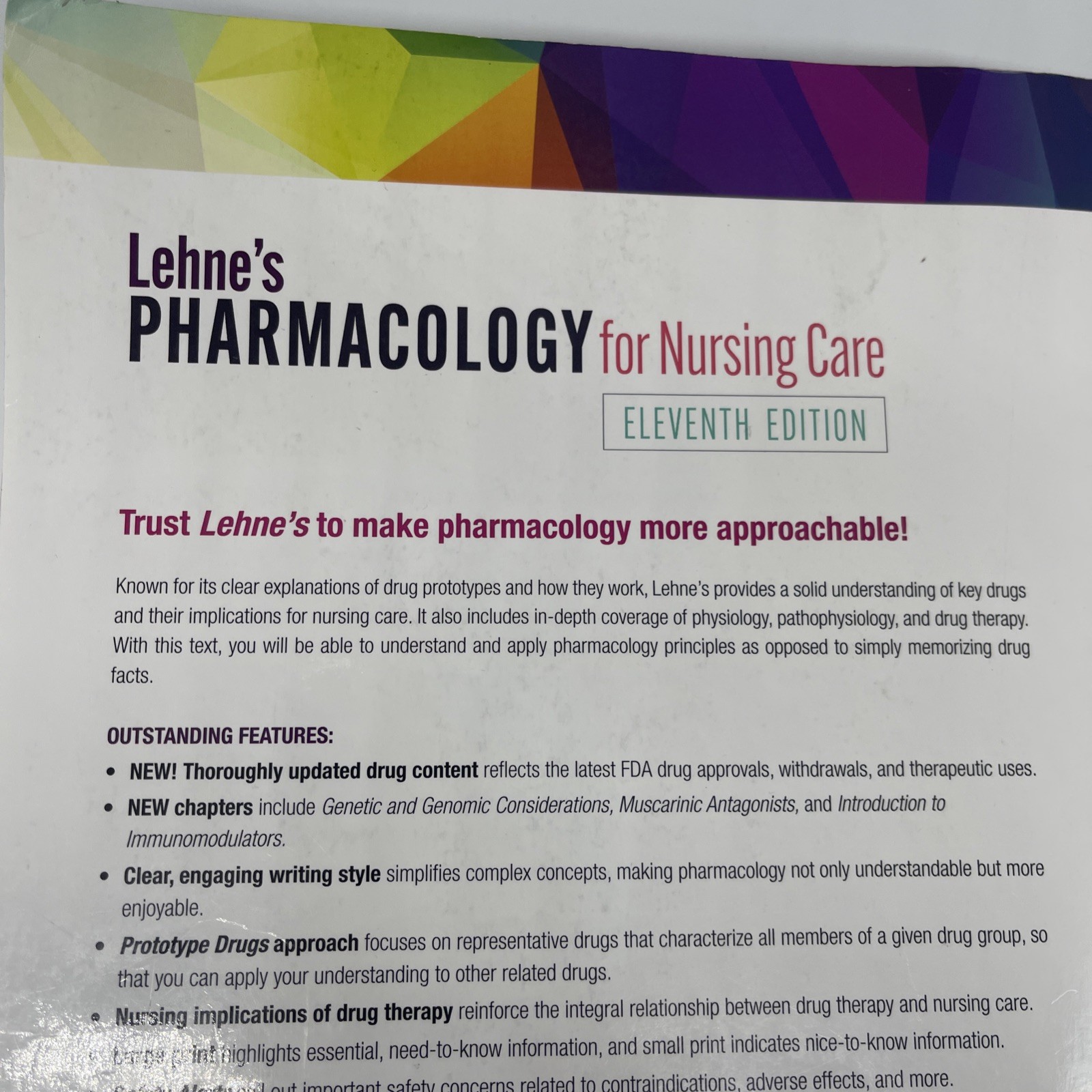 Lehne’s Pharmacology for Nursing Care Eleventh Edition Burchum Paperback