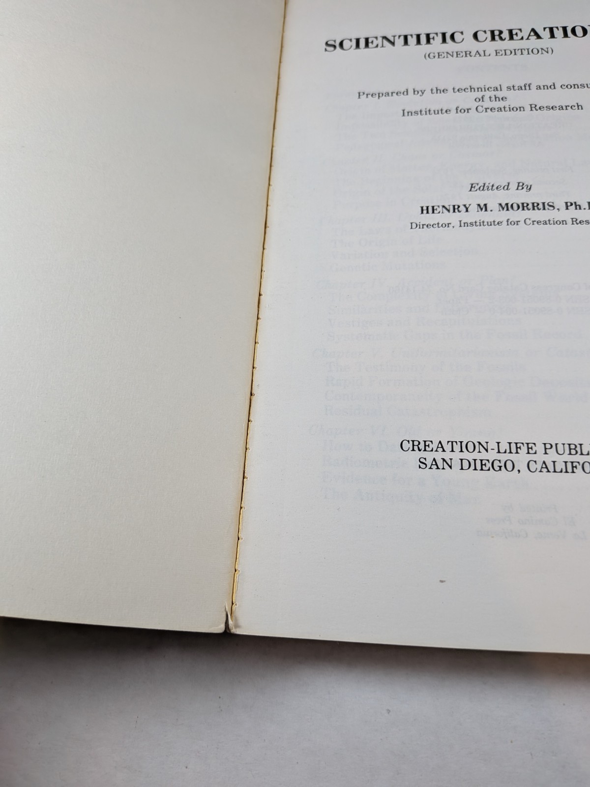 Scientific Creationism Henry M. Morris Vintage 1977 Religion