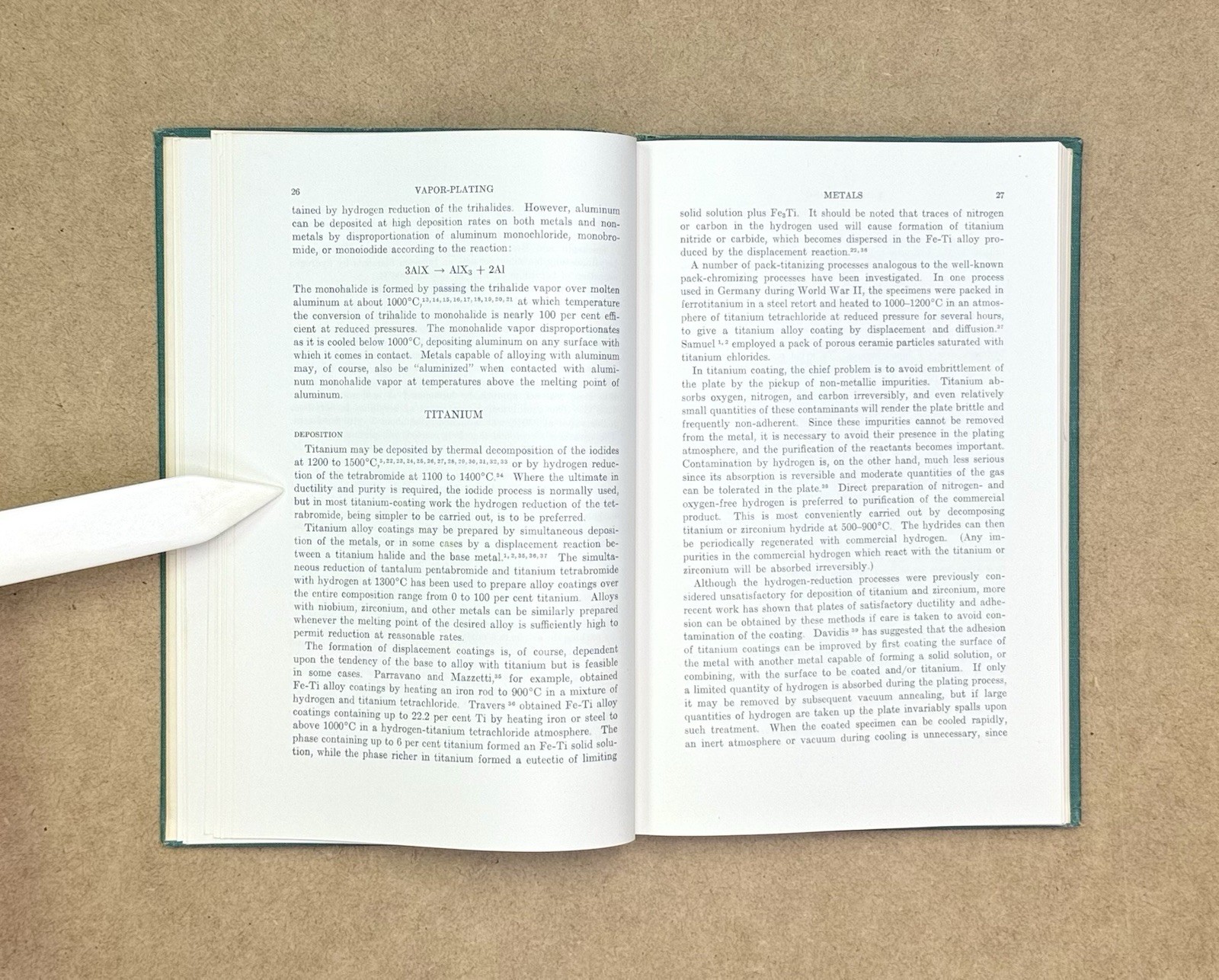 LANL Copy! VTG 1955 Vapor-Plating by Powell, Campbell & Gonser HC 1st Edition