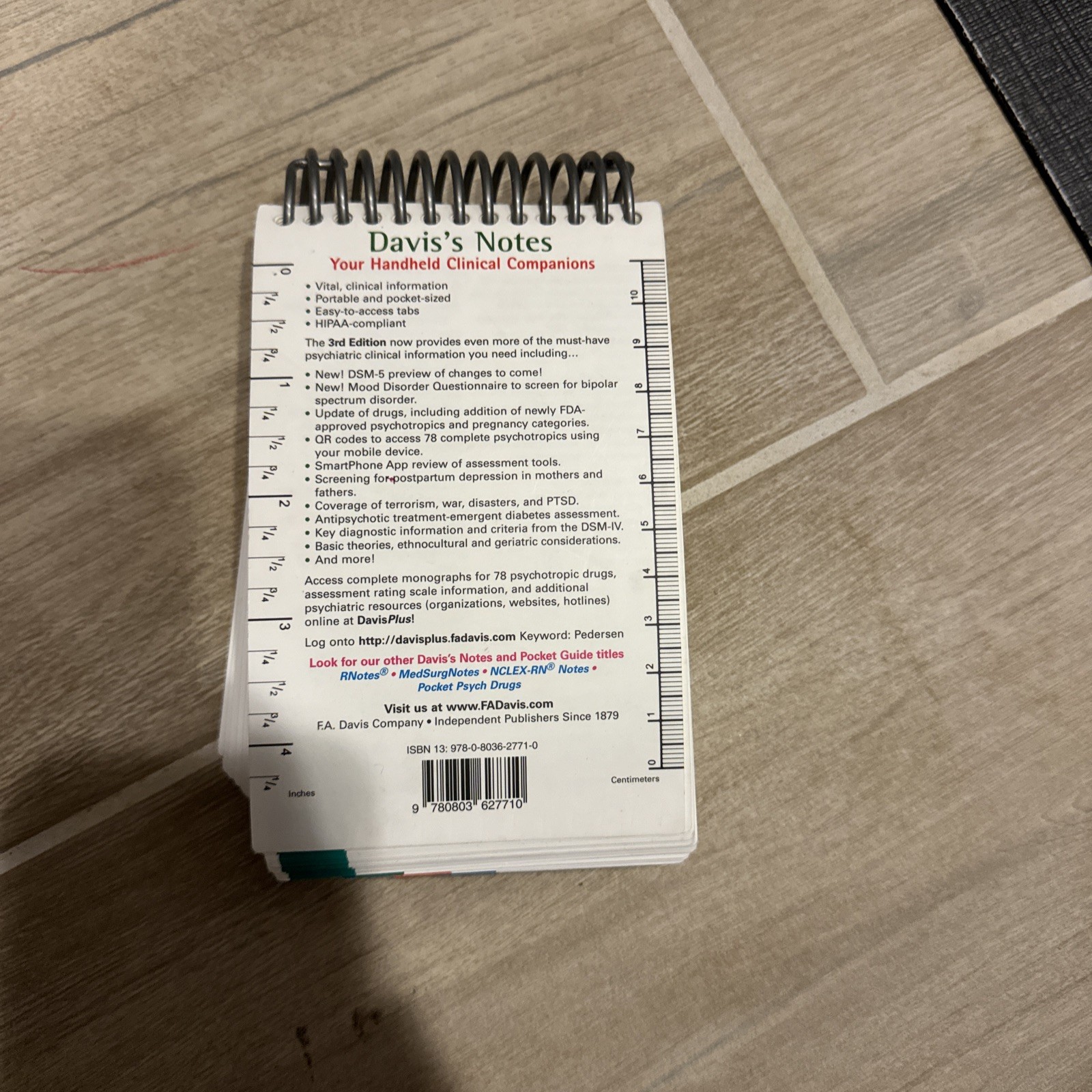 PsychNotes : Clinical Pocket Guide by Darlene D. Pedersen (2011, Spiral)