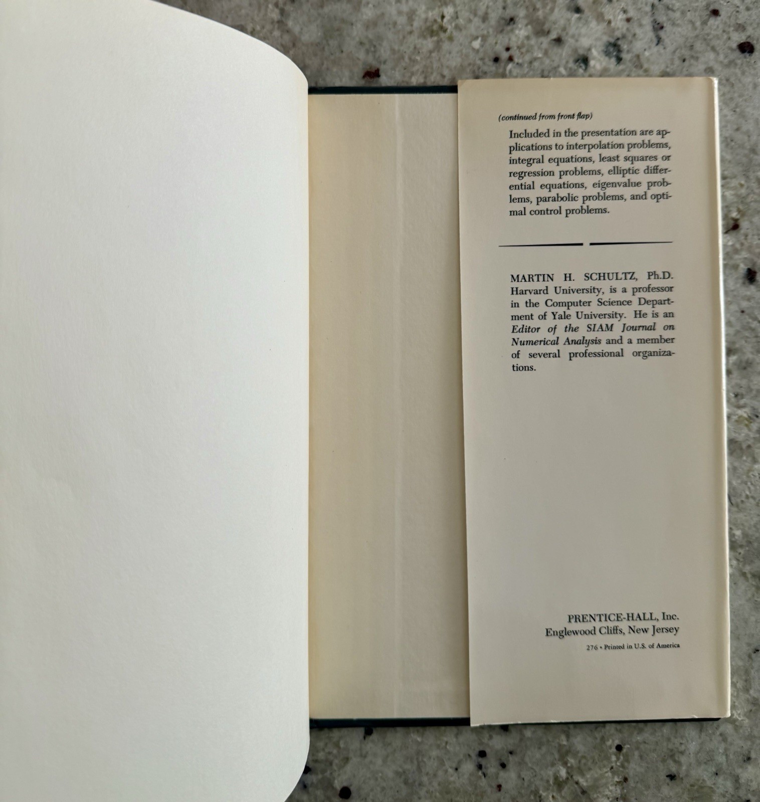 Prentice Hall Series in Automatic Computation: Spline Analysis Shultz 1973 HCDJ