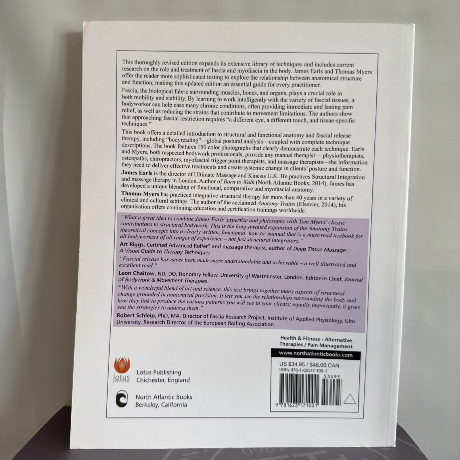 Softcover color book «Fascial Release for Structural Balance» T. Myers J. Earls