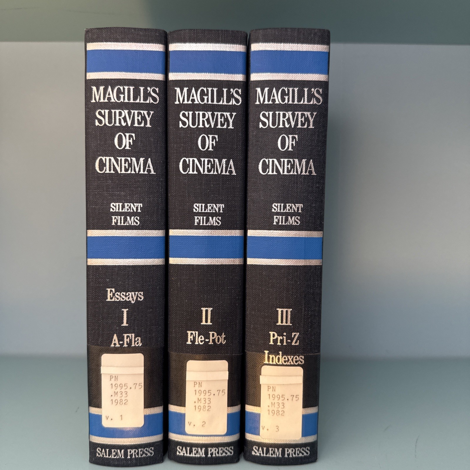 MCGILL’S SURVEY OF CINEMA , SILENT FILMS , THREE VOLUME SET ; HARDCOVER