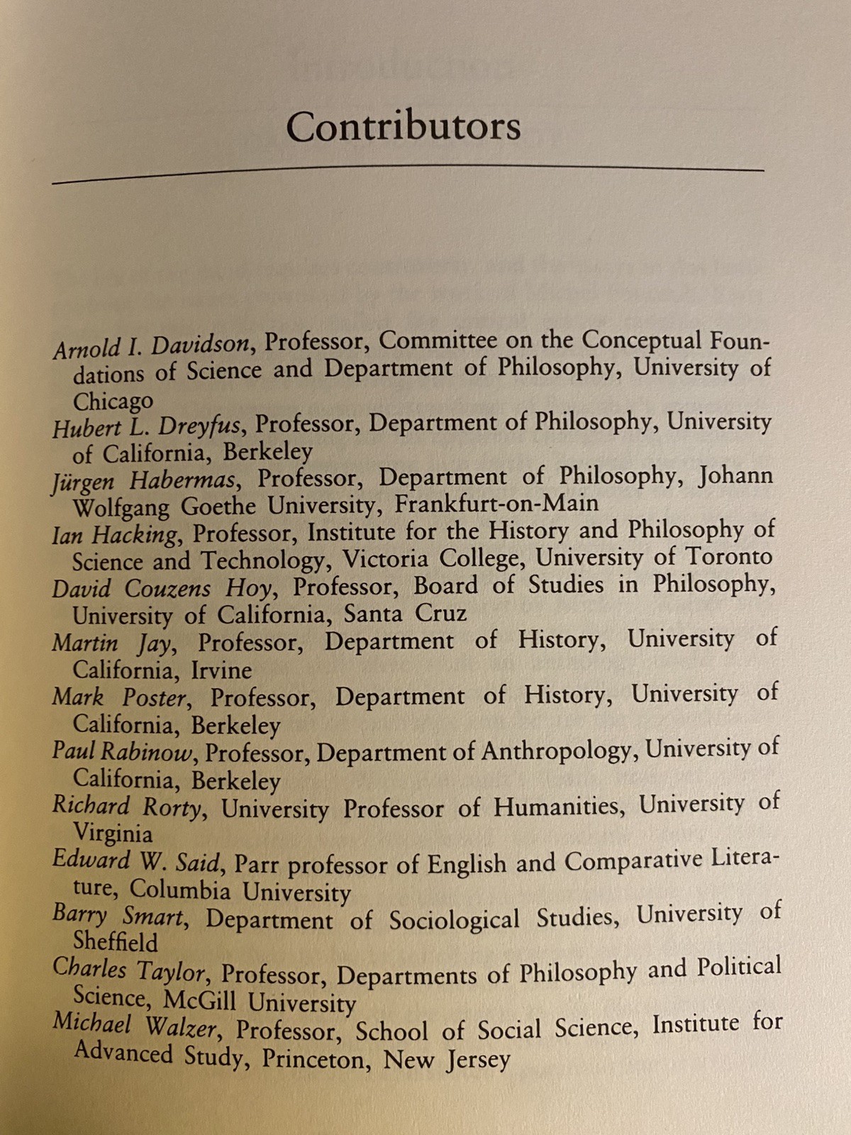 Foucault : A Critical Reader 1986 paperback VGC