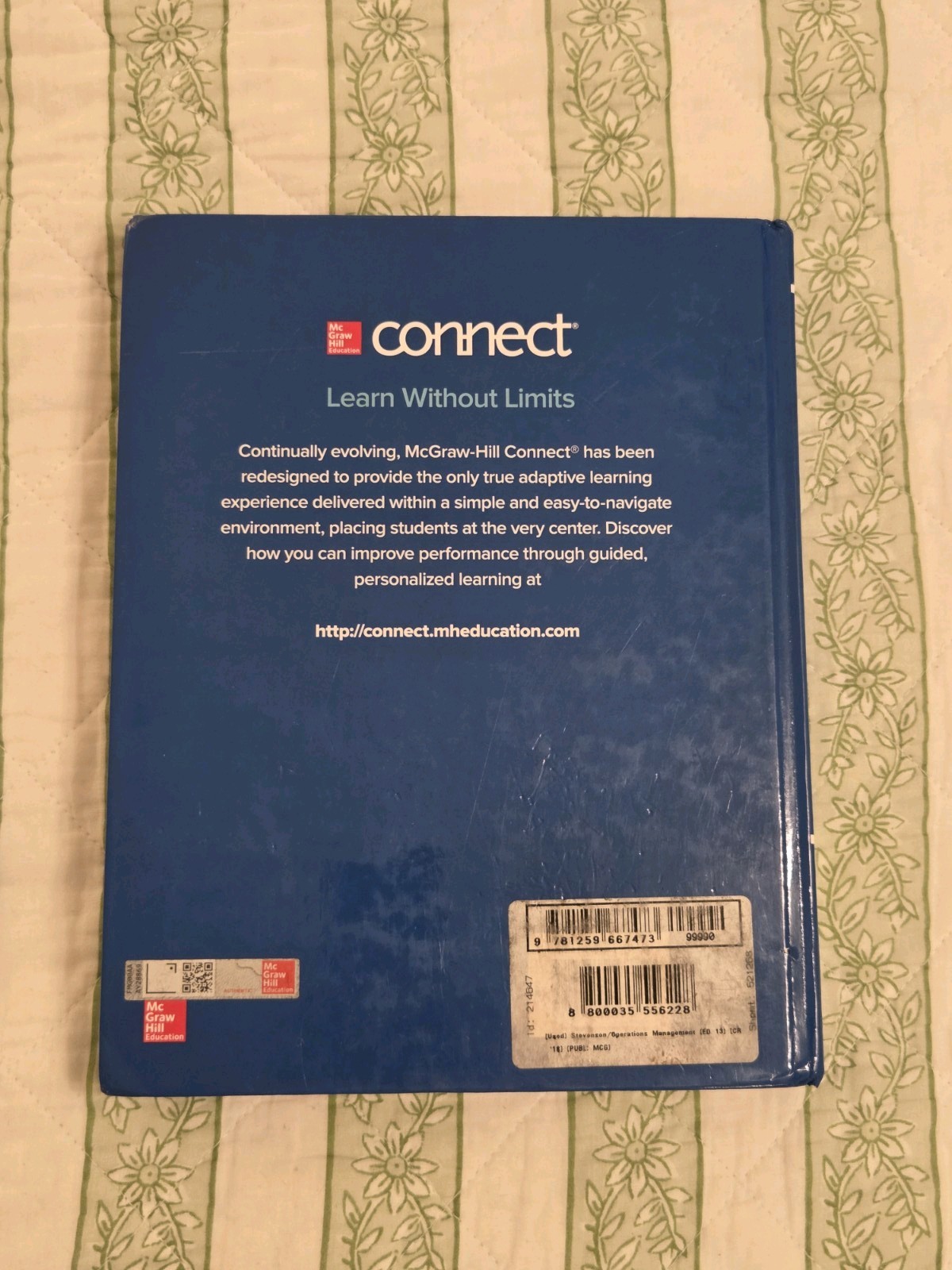 Operations Management by William J. Stevenson (2017, Hardcover)