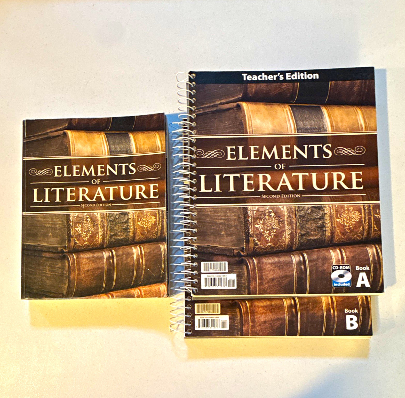 BJU Press Elements of Literature 2nd Teacher’s Ed Books A&B Spiral CD-ROM 2012