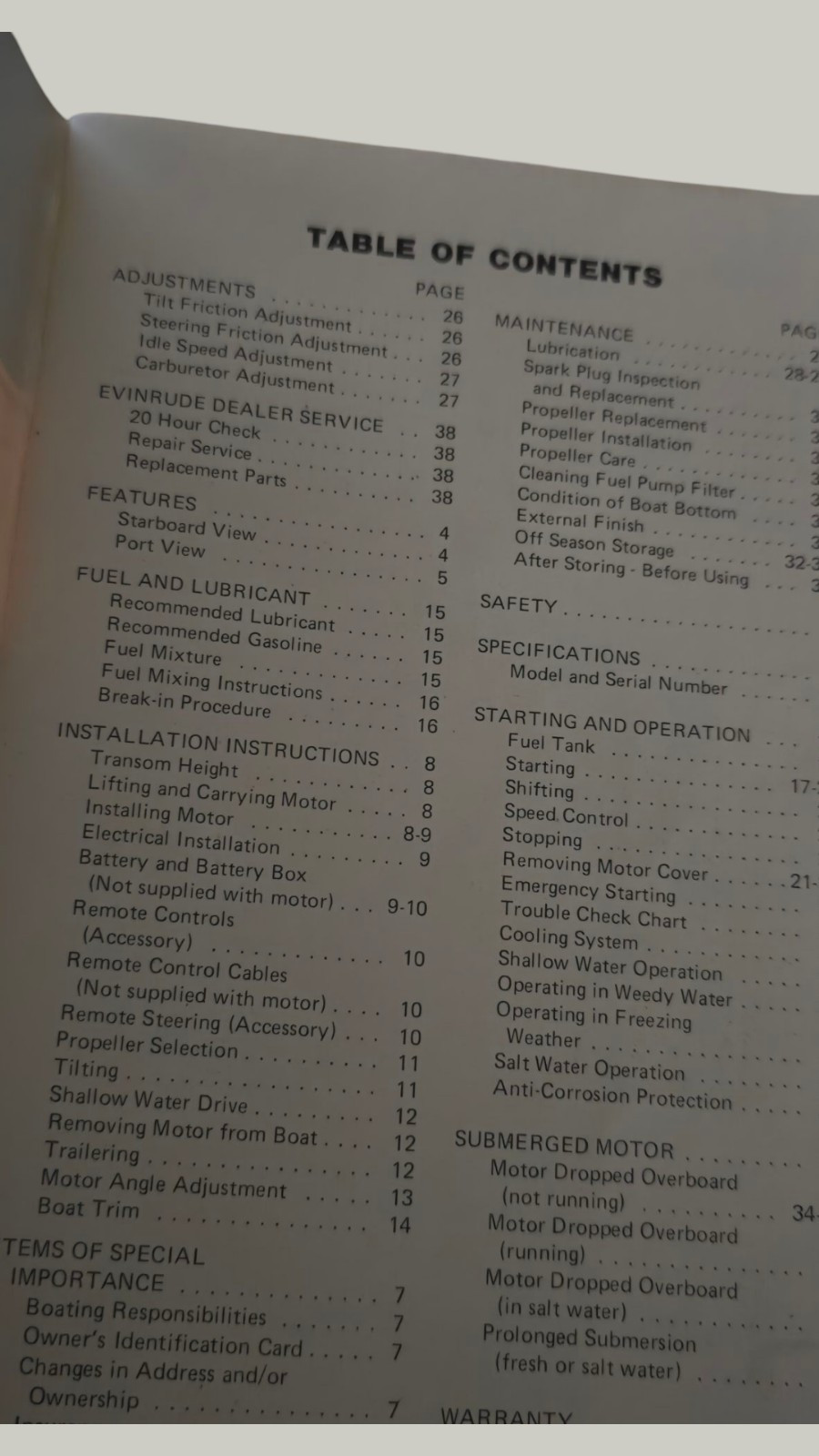1980 Owner’s-Operator’s Manual, 9.9 /15 HP Models:Listed in Pictures-EUC