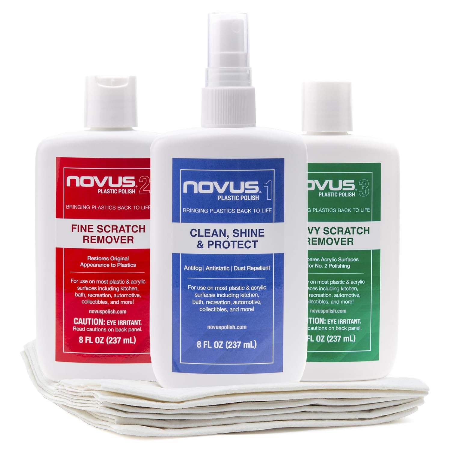 -PK1-8OZ-PM, Plastic Clean & Shine #1, Fine Scratch Remover #2, Heavy Scratch…