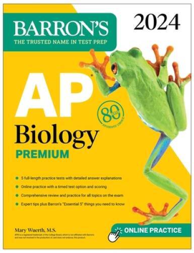 AP Biology Premium, 2024: 5 Practice Tests Comprehensive Review – VERY GOOD