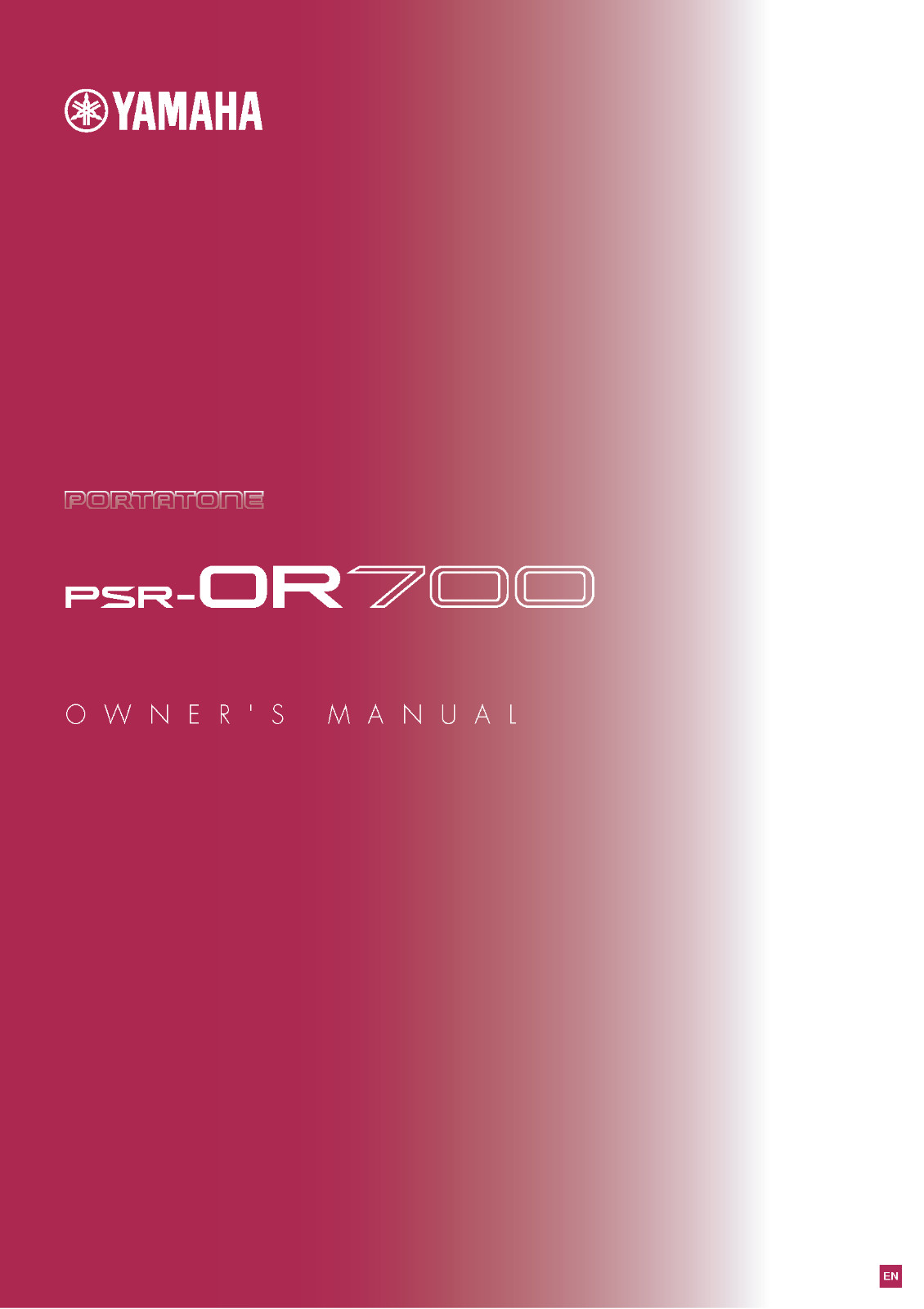 Yamaha PSR-OR700 Instruction Manual: 196 Pages & Protective Covers!