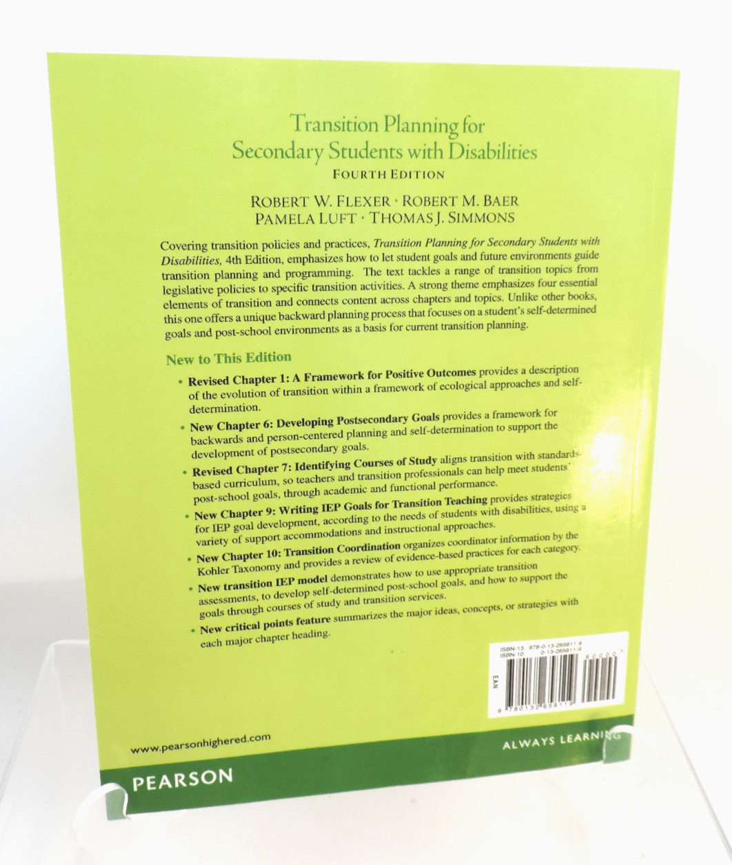 Transition Planning for Secondary Students w Disabilities 4th Ed Flexer Baer…