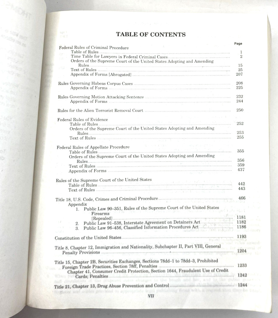 Federal Criminal Code and Rules – Thomson Reuters – 2019 Edition, Soft Cover