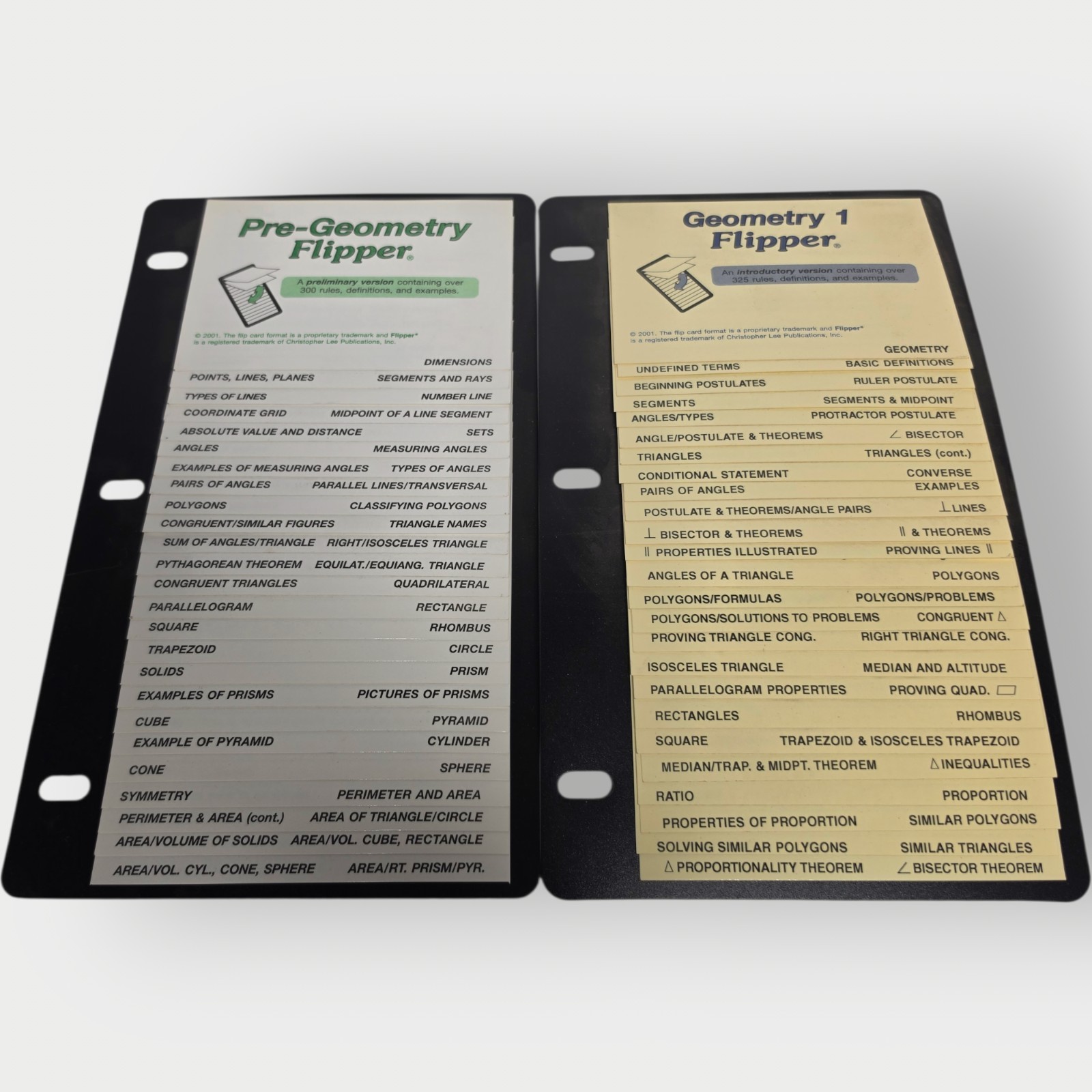 Geometry 1 and Pre-Geometry Flipper Study Guide – SAT Prep – Christopher Lee