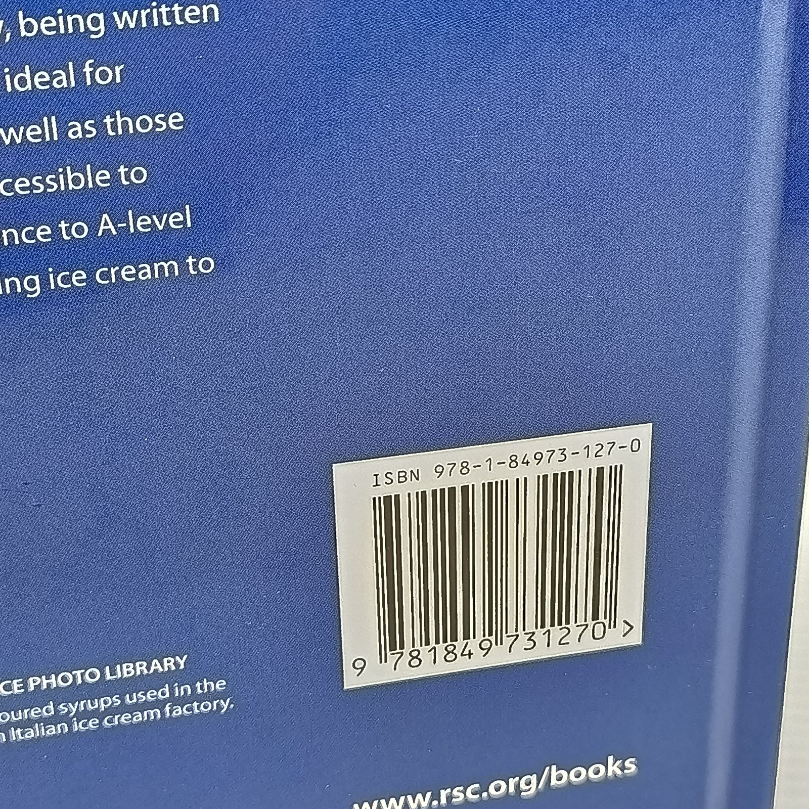 Science of Ice Cream by Chris Clarke 2012 Food Technology Hardcover Book
