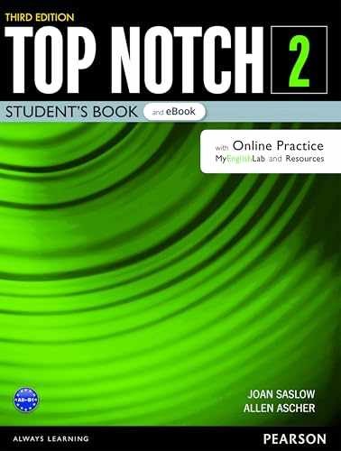 Top Notch Level 2 Student’s – Paperback, by Saslow Joan; Ascher – Very Good p
