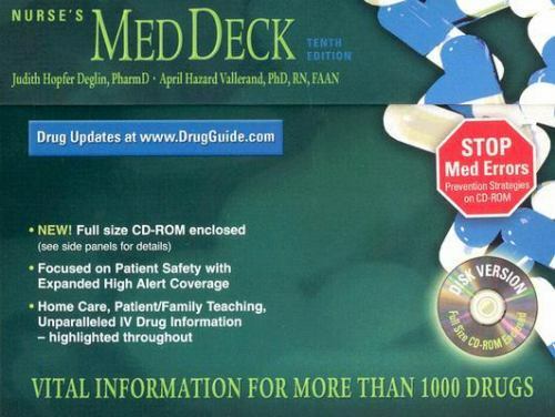 Nurse’s Med Deck by April Hazard Vallerand and Judith Hopfer Deglin (2006, Trade