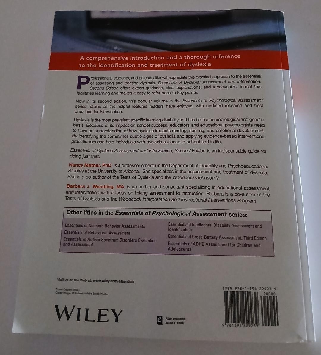 Essentials of Dyslexia Assessment and Intervention/Mather/PB/2024/2nd Ed/Good