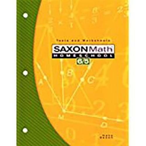 Saxon Math Homeschool 6/5: Tests and Worksheets – Paperback – GOOD