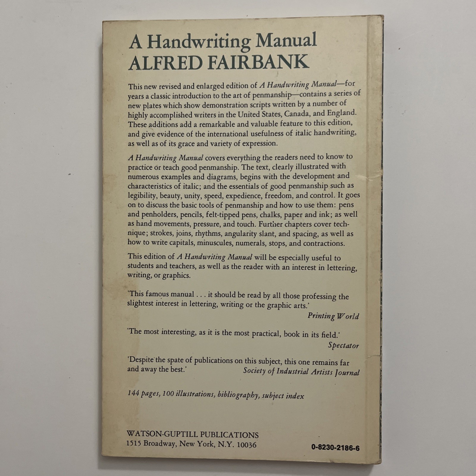 A Handwriting Manual, Fairbank, Alfred J.