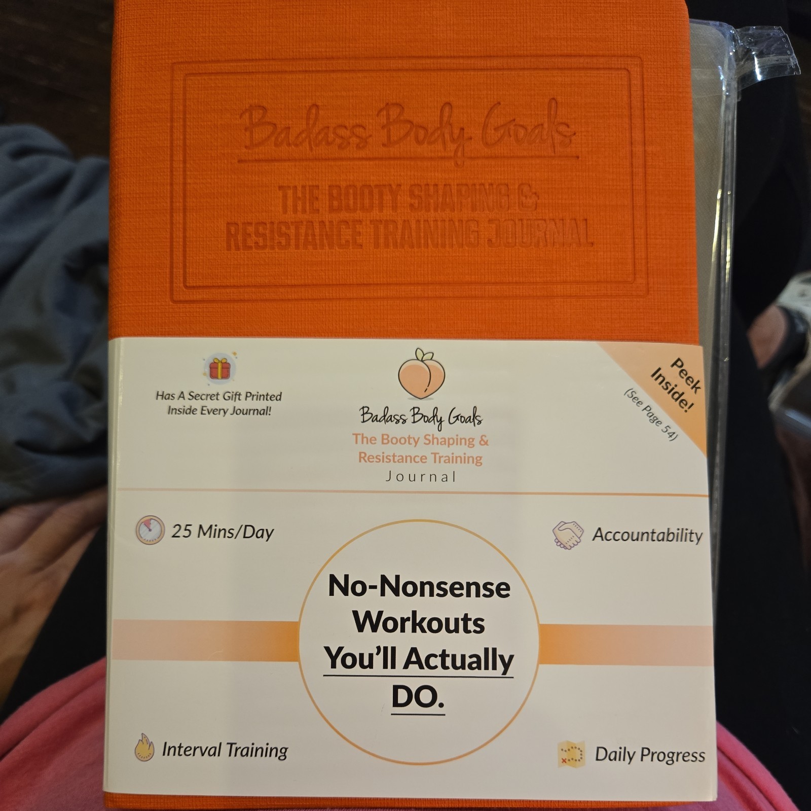 Peach Badass Body Goals Journal The Booty Shaping & Resistance Training Journal