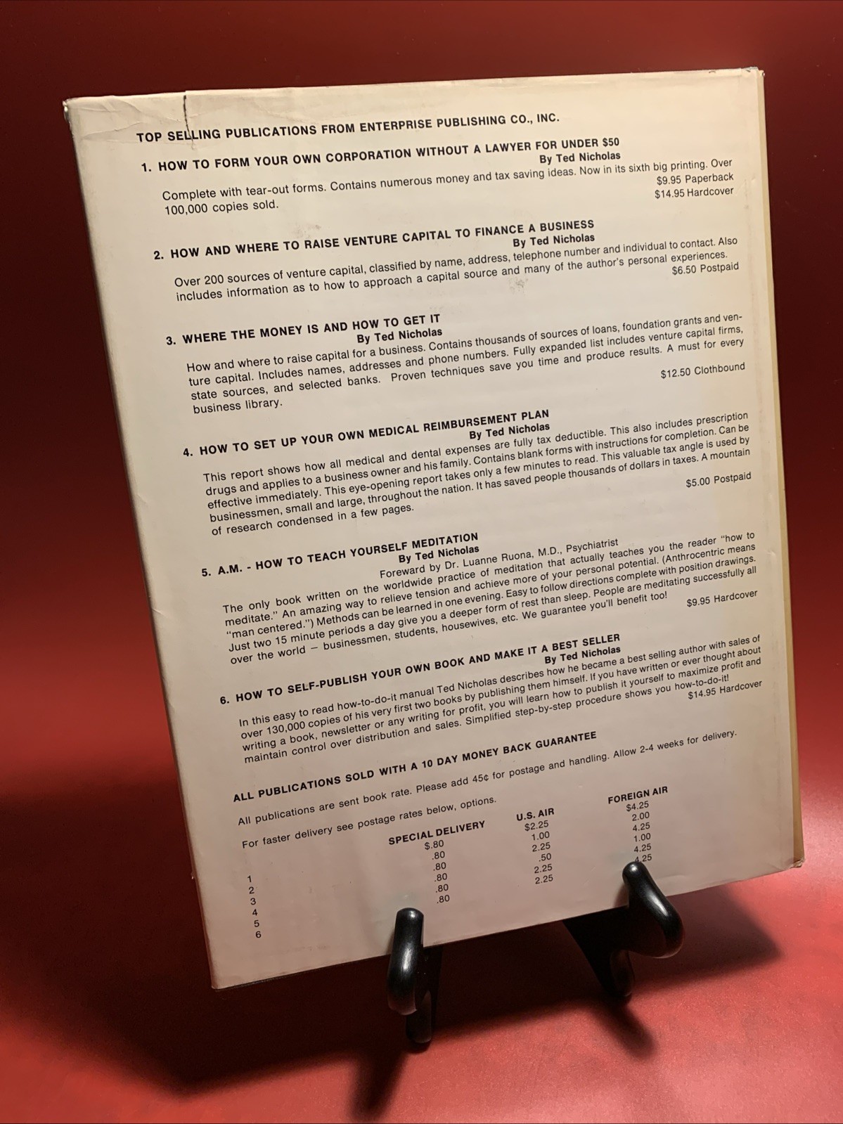 HOW TO SELF-PUBLISH YOUR OWN BOOK AND MAKE IT A BEST By Ted Nicholas – Hardcover