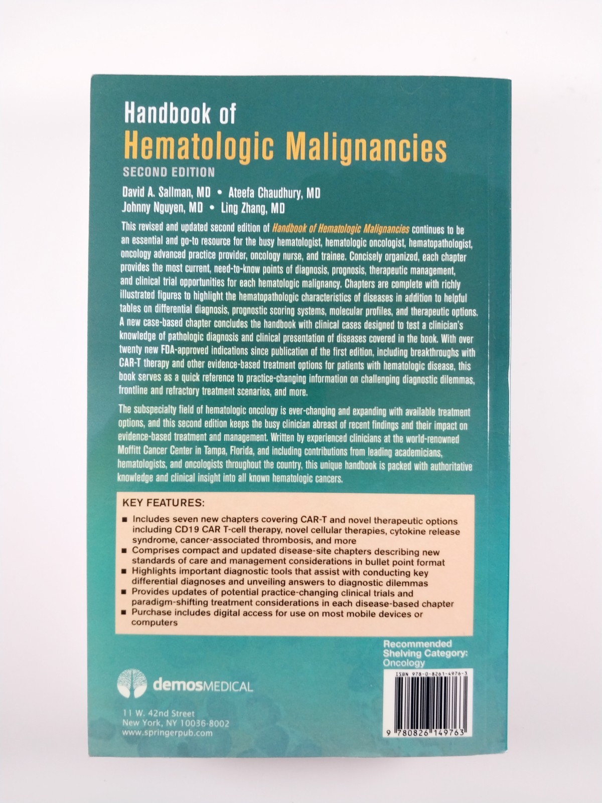 Handbook of Hematologic Malignancies by Ling Zhang (2020, TPB) Second Edition