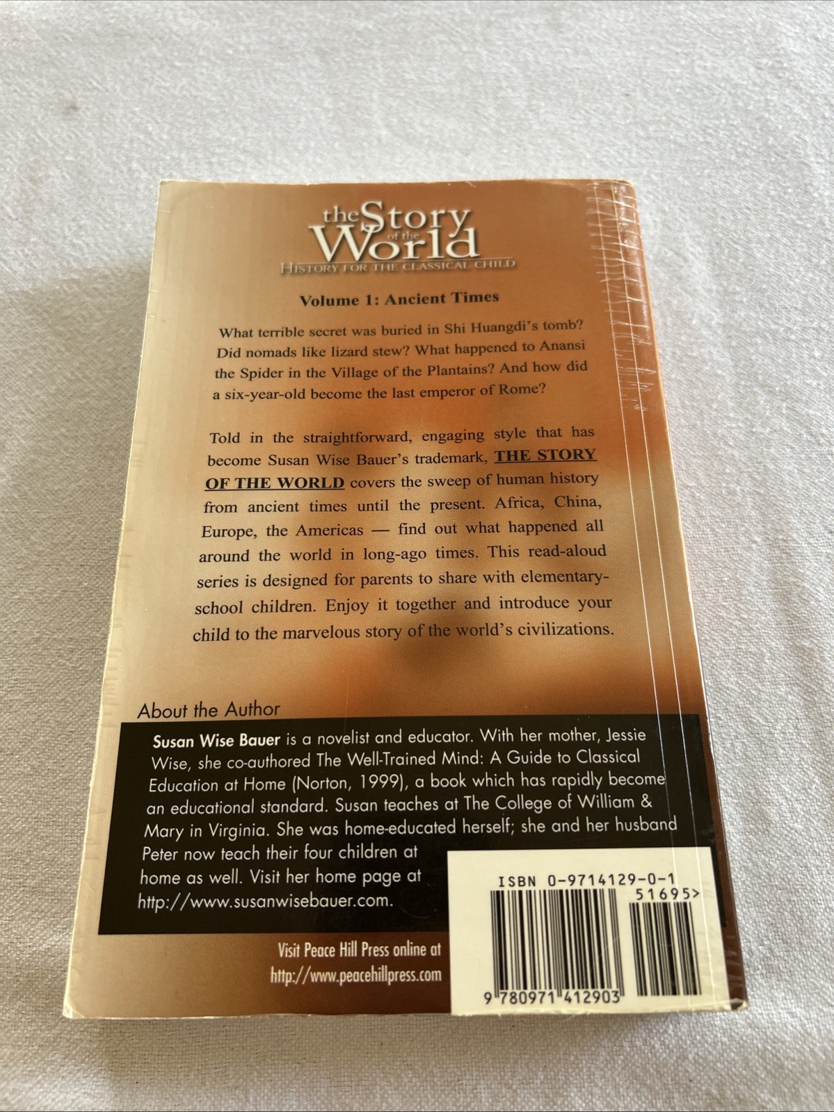 The Story of the World Vol 1 by Susan Wise Bauer Signed Br