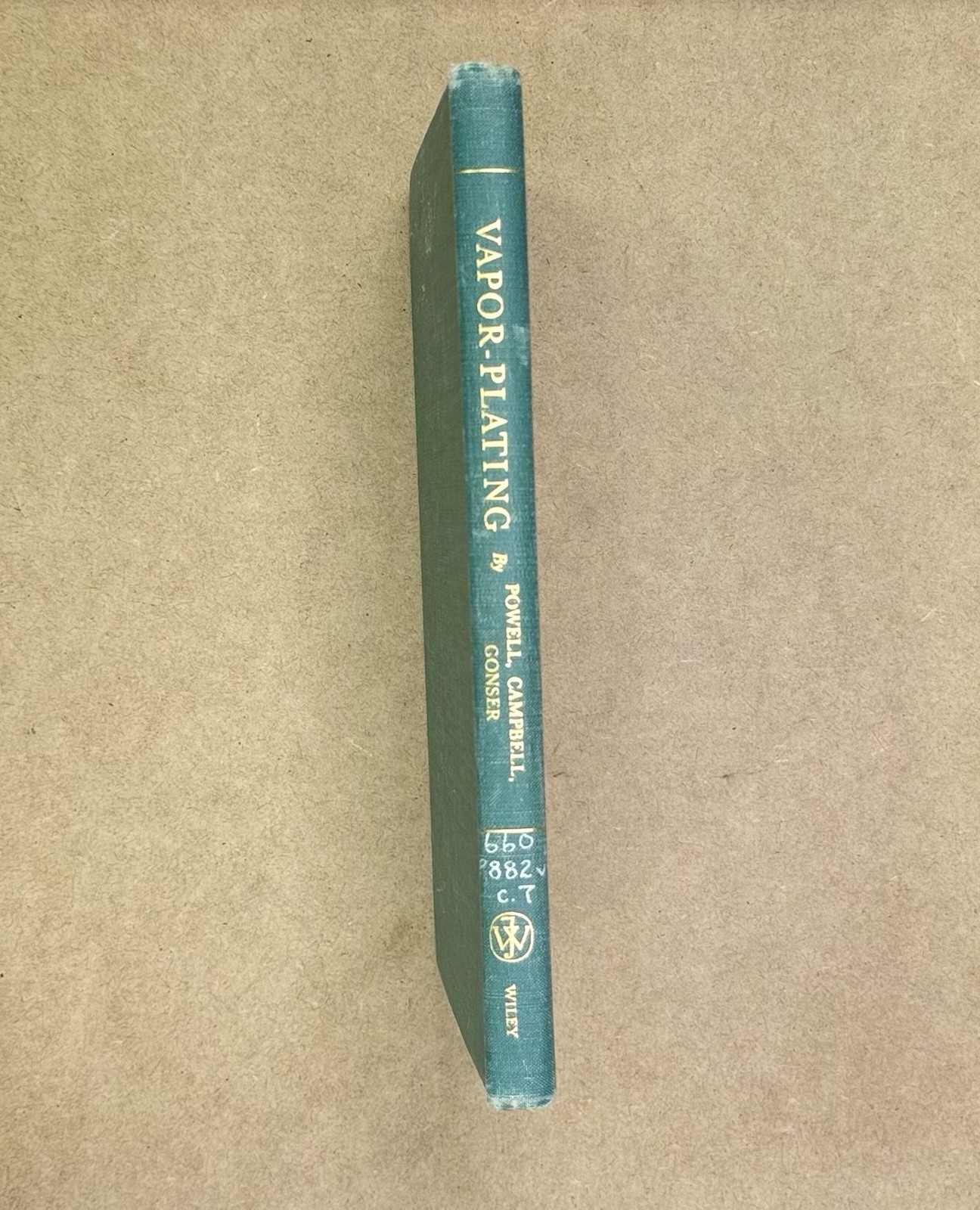 LANL Copy! VTG 1955 Vapor-Plating by Powell, Campbell & Gonser HC 1st Edition