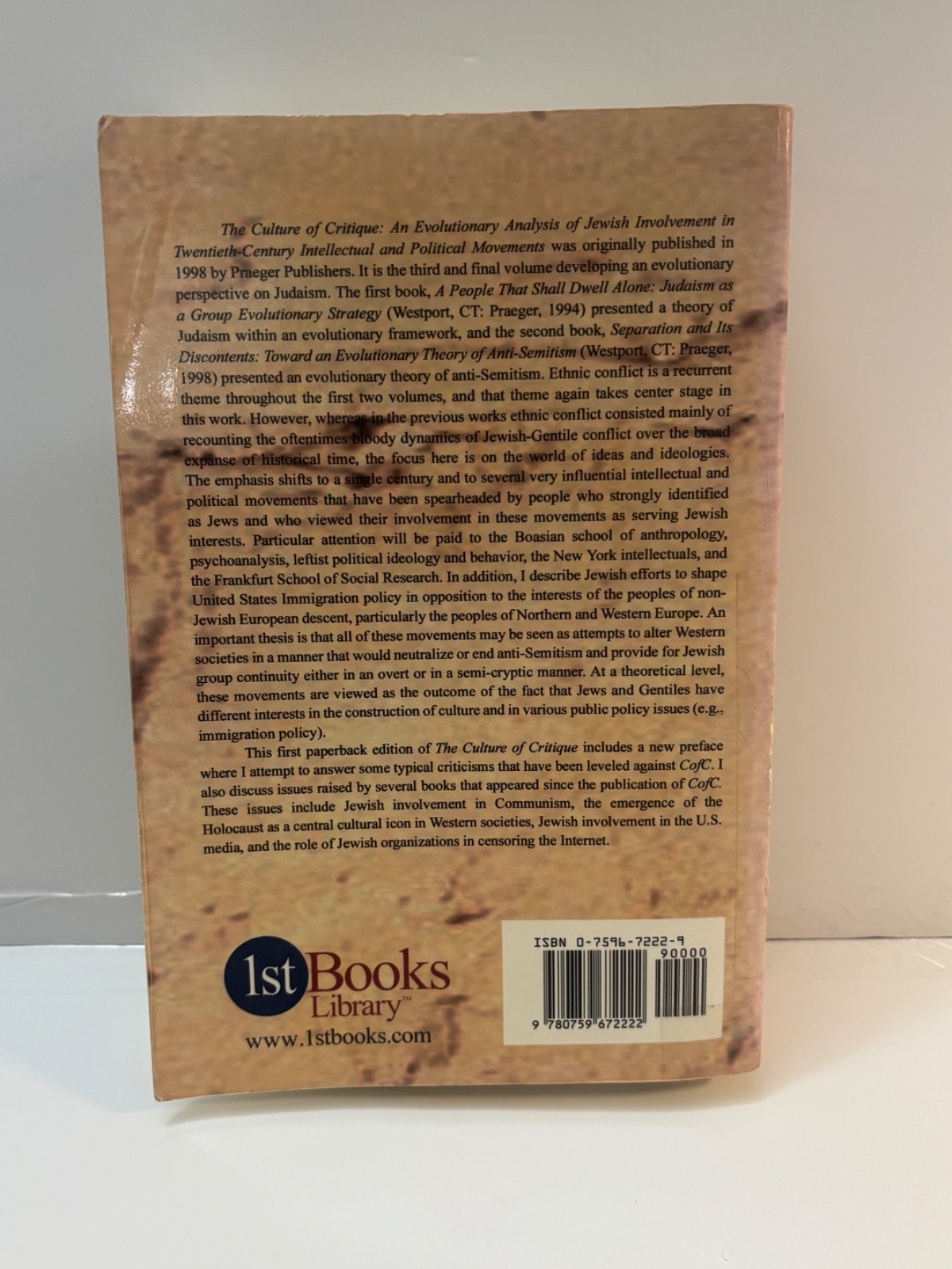 The Culture of Critique: An Evolutionary Analysis of Jewish Involvement in Twent