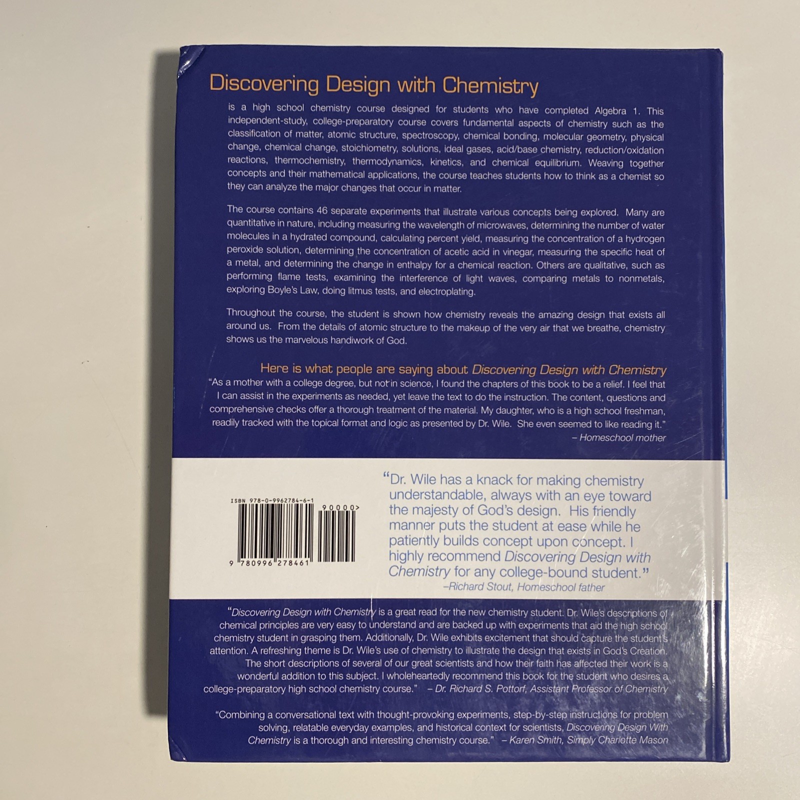 Discovering Design with Chemistry by Dr. Jay L. Wile (hardcover)