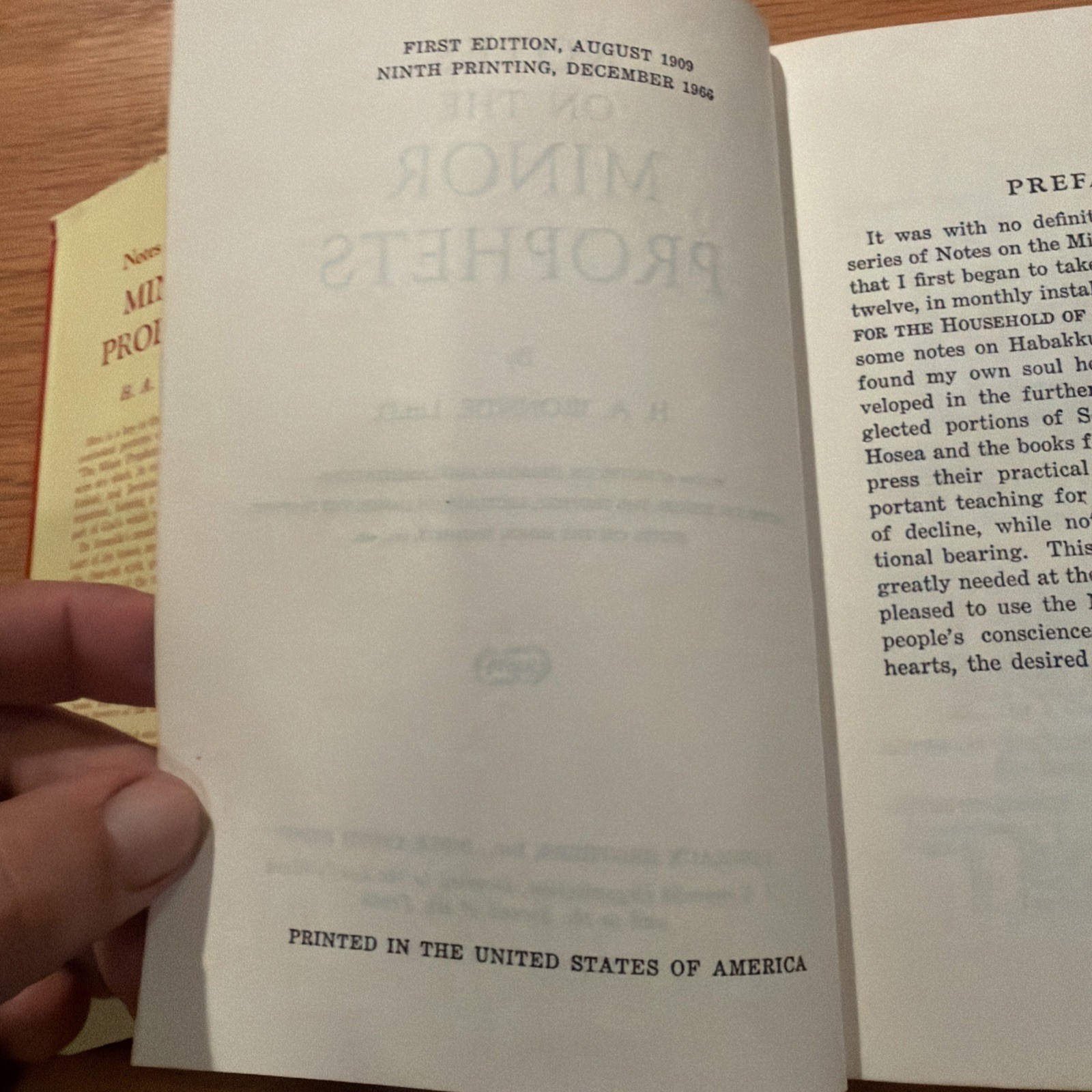 Notes on The Minor Prophets: H.A. Ironside Sixth Edition 1955 with Dust Cover