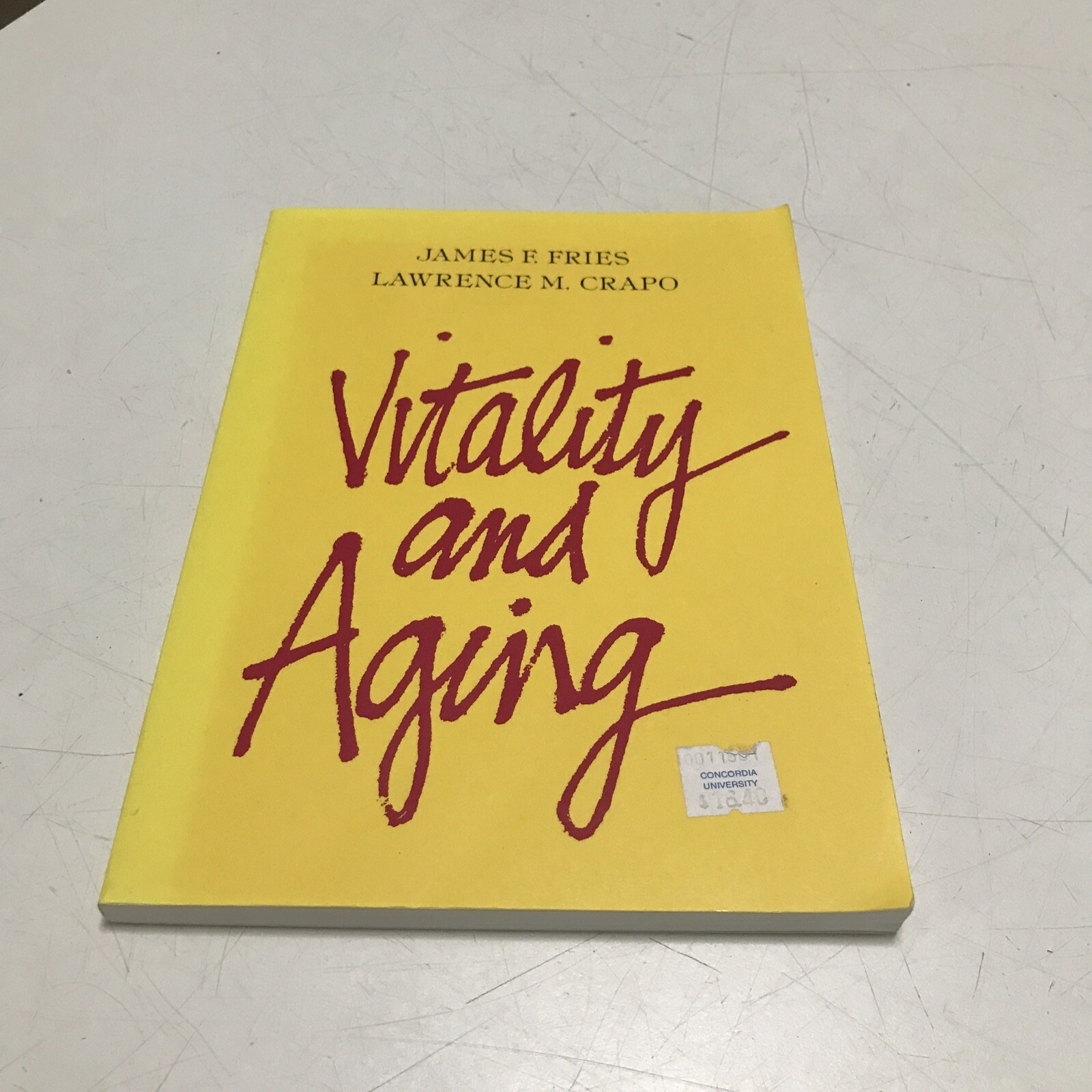 Vitality and Aging : Implications of the Rectangular Curve by Lawrence M. Crapo