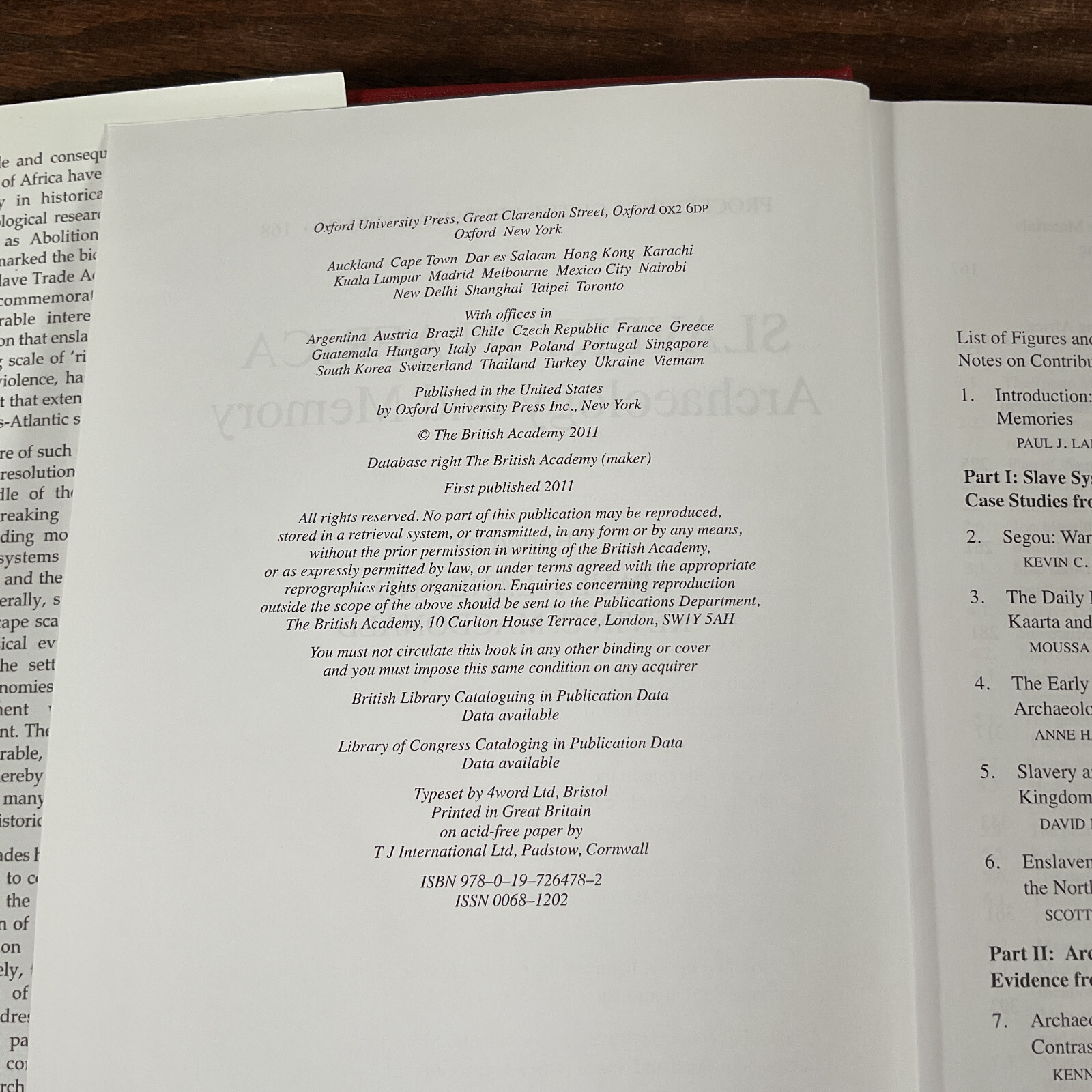Slavery In Africa: Archaeology & Memory By Lane, Paul J.