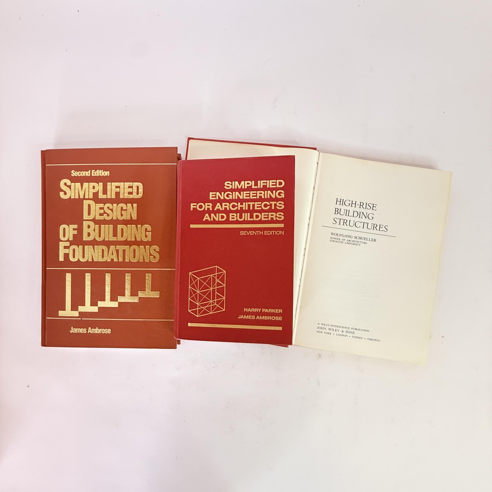 Vintage Engineering Book Lot 3 Simplified Design High Rise Wiley HC Set
