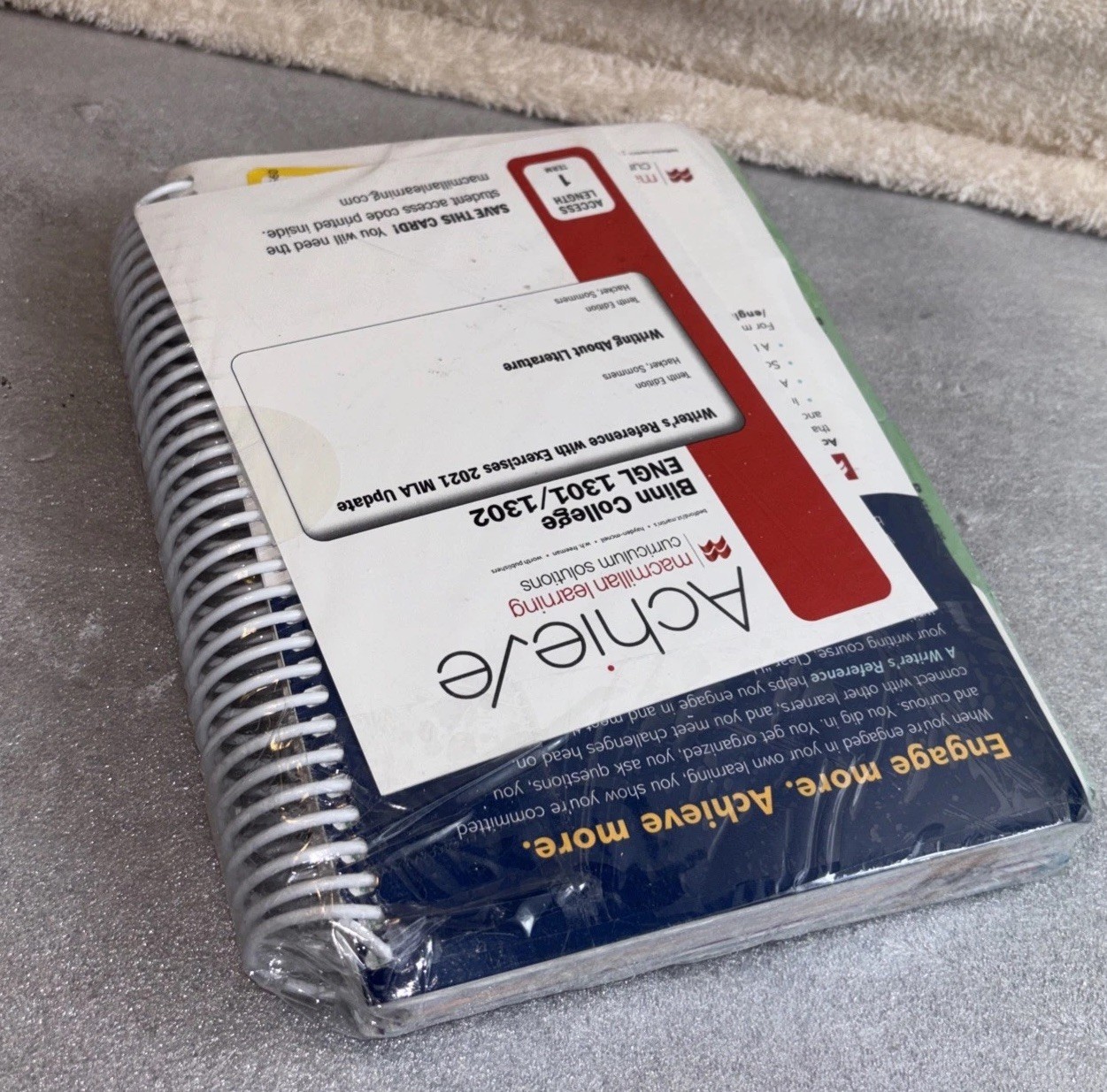 A Writer’s Reference Book By Hacker & Sommers 10th ed. with Achieve Access Card