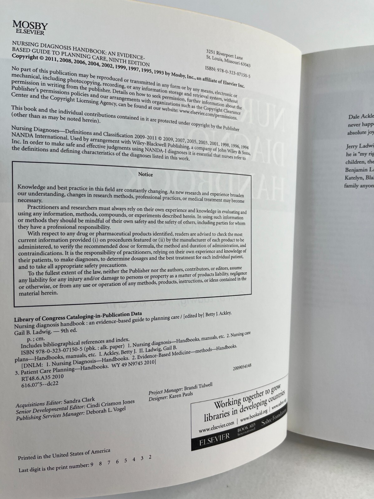 Nursing Diagnosis Handbook By Betty Ackley and Gail Ladwig
