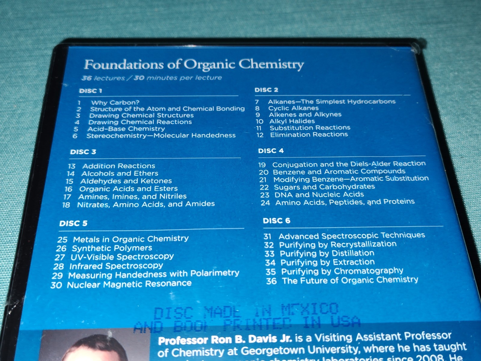 The Great Courses Foundations of Organic Chemistry: 6 DVD Set + Book – SEALED