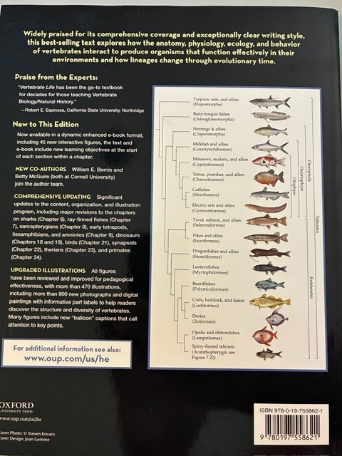 Vertebrate Life by Pough 11th Ed. 2019 soft cover
